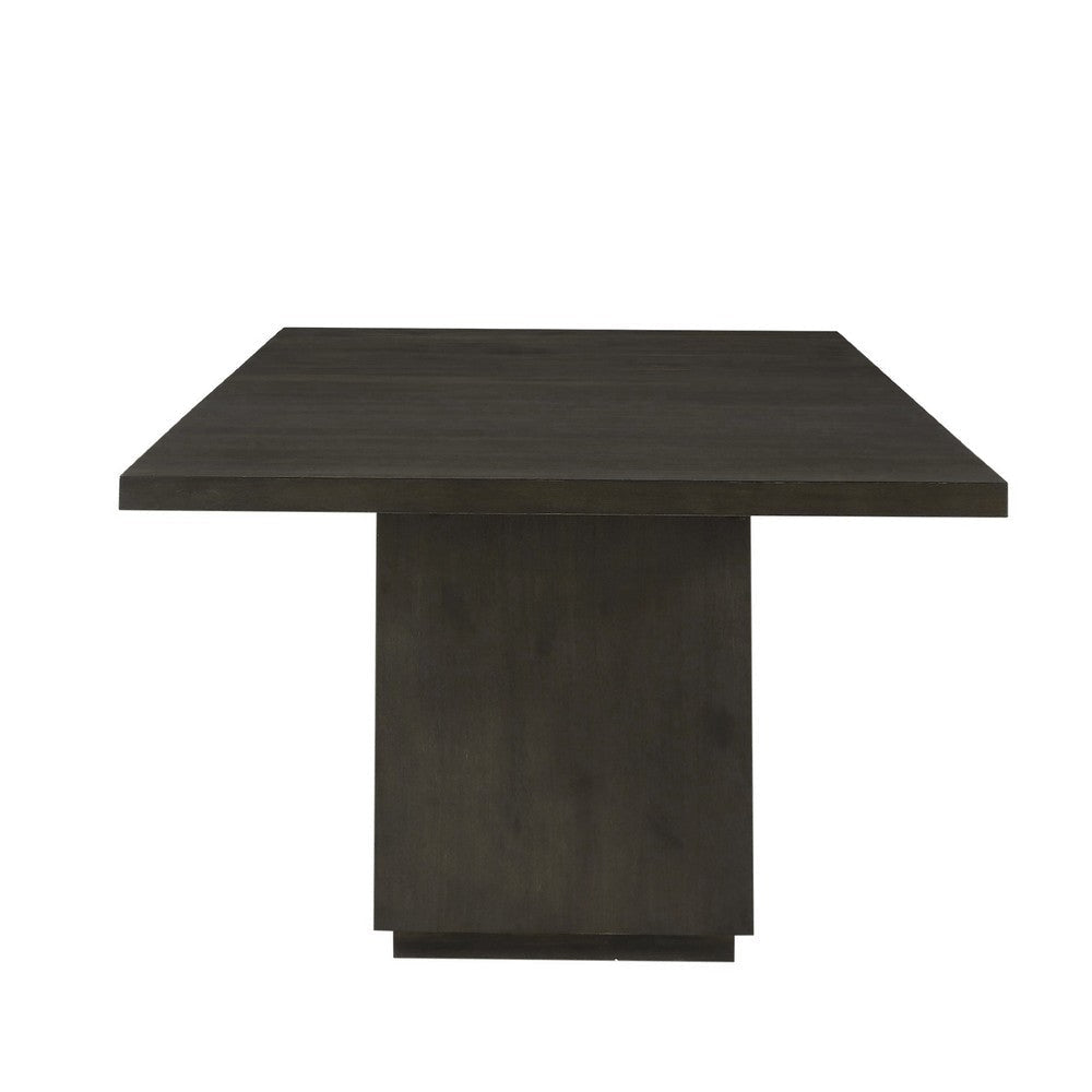 Jose 72-95 Inch Acacia Wood Dining Table Open Plinth Base Rustic Brown