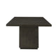Jose 72-95 Inch Acacia Wood Dining Table Open Plinth Base Rustic Brown
