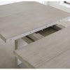 Jose 72-95 Inch Acacia Wood Dining Table Open Plinth Base Weathered Gray