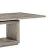 Jose 72-95 Inch Acacia Wood Dining Table Open Plinth Base Weathered Gray