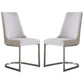 Jose 19 Inch Upholstered Dining Chair Metal Base Set of 2 Heather Gray By Casagear Home BM274155
