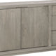 Jose 66 Inch Acacia Sideboard Buffet Cabinet Plinth Base Weathered Gray BM274157