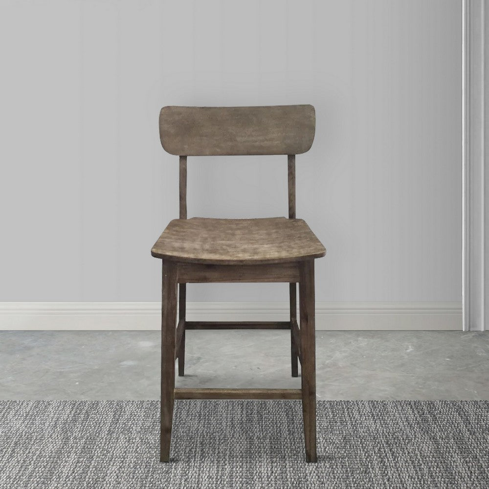 Barstool | Rubberwood | Panel Back | Brown