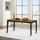 Nova Dining Table | 60" | Tapered Legs | Oak Brown & Black