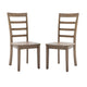 Moe 18 Inch Wood Dining Chair Ladder Back Set of 2 Brushed Brown By Casagear Home BM274319