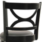 Ava 29 Inch Swivel Bar Stool Solid Wood Rich Faux Leather Midnight Black By Casagear Home BM274325