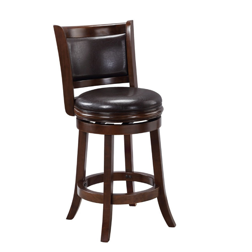 Pal Swivel Counter Stool | 24’’ | Faux Leather | Cappuccino BM274331