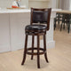 Pal Swivel Barstool | 29" | Faux Leather | Espresso Brown