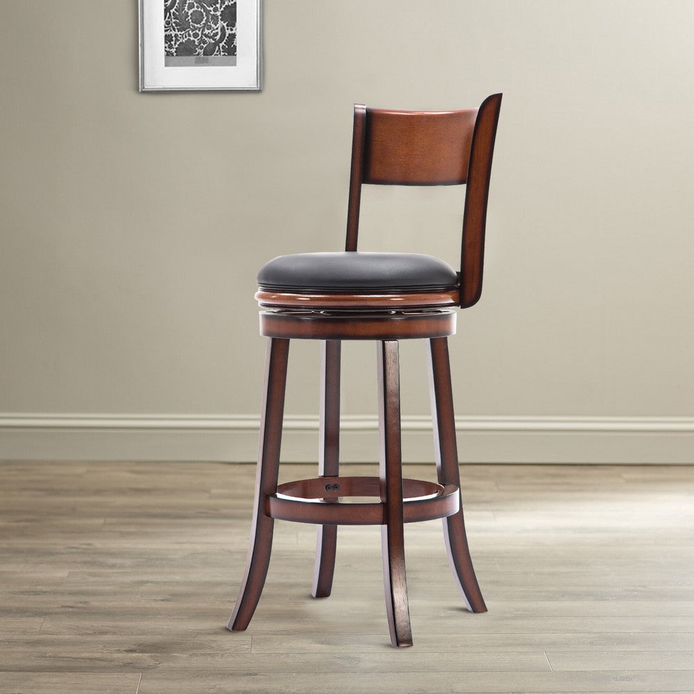 Pal Swivel Barstool | 29" | Bonded Leather | Brown