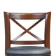 Gia 24 Inch Swivel Counter Stool Solid Wood Rich Faux Leather Brown By Casagear Home BM274339