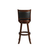 Pio 34 Inch Extra Tall Swivel Bar Stool Wood Faux Leather Espresso Brown By Casagear Home BM274342
