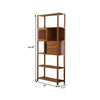 Axa 68 Inch Bamboo Right Facing Open Bookcase 2 Cubbies Shelves Brown By Casagear Home BM274347