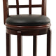 Sabi 29 inch Swivel Counter Stool Solid Wood Faux Leather Brown Black