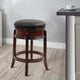 Sabi Swivel Counter Stool | 24" | Faux Leather | Brown
