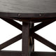 Liu 54 - 72 Inch Round Dining Table Acacia Wood Extendable Dark Brown BM274451