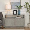 Jose 54 Inch Wood TV Entertainment Center Console, 2 Cabinets, Light Gray