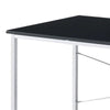 Mayo 47 Inch Rectangular Desk Console Table Crossed Bars Black Chrome BM274613