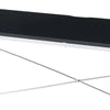 Mayo 47 Inch Rectangular Desk Console Table Crossed Bars Black Chrome BM274613