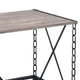 48 Inch Console Desk Table Metal Chain Base Oak Brown Black BM274614