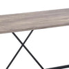 48 Inch Console Desk Table Metal Chain Base Oak Brown Black BM274614
