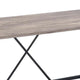 48 Inch Console Desk Table Metal Chain Base Oak Brown Black BM274614
