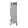 Ples 59 Inch Electric Fireplace Carved Scrolled Legs Antique White BM274621