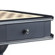 Susy 28 Inch Wood Reversible Board Game Table with Pedestal Stand, Black