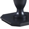 Susy 28 Inch Wood Reversible Board Game Table with Pedestal Stand, Black