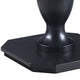 Susy 28 Inch Wood Reversible Board Game Table with Pedestal Stand, Black