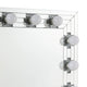 Zaff 32 Inch Modern Glam Lighted Mirror 12 Sockets Faux Diamonds Silver BM274650