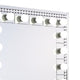 Rose 32 Inch Vanity Lighted Wall Mirror 11 Bulbs Faux Diamond Silver BM274653