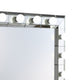 32 Inch Square Lighted Wall Mirror 12 Bulb Sockets Mirrored Frame Silver BM274654