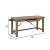 60 Inch Solid Wood Writing Desk with Drawer Metal Cross Bracers Brown By Casagear Home BM274753