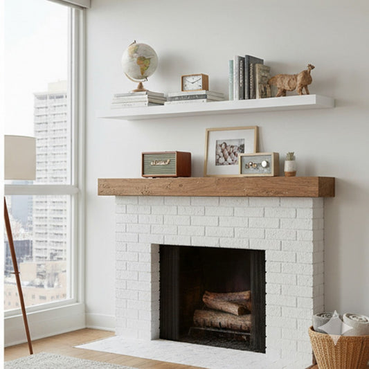 Floating Shelf | 24" | Wall Mounted | Rectangular | White