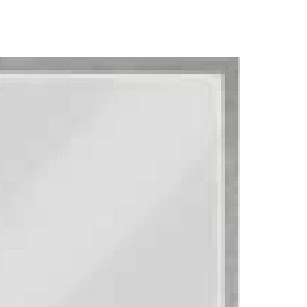 Jody 38 Inch Wall Mirror Rectangular Wood Frame Gray BM275047