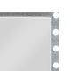 41 Inch Wall Mirror Faux Crystals Inlay 8 Bulb Sockets Silver BM275048