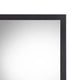 32 Inch Wall Mirror Sleek Rectangular Portrait Wood Frame Black
