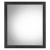 32 Inch Wall Mirror, Sleek Rectangular Portrait Wood Frame, Black