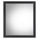 32 Inch Wall Mirror, Sleek Rectangular Portrait Wood Frame, Black