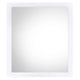 32 Inch Wall Mirror, Sleek Rectangular Portrait Wood Frame, White