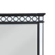 Koda 52 Inch Wall Mirror Molded Trim Circular Cut Out Design Black BM275056