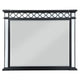 Koda 52 Inch Wall Mirror, Molded Trim, Circular Cut Out Design, Black