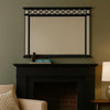 Koda 52 Inch Wall Mirror, Molded Trim, Circular Cut Out Design, Black