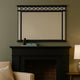 Koda 52 Inch Wall Mirror, Molded Trim, Circular Cut Out Design, Black
