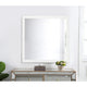 Wall Mirror | 40" | Square Wood Frame | White