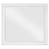 42 Inch Wall Mirror Molded Sleek Wood Frame White By Casagear Home BM275060
