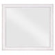 42 Inch Wall Mirror Molded Sleek Wood Frame White By Casagear Home BM275060