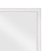 42 Inch Wall Mirror Molded Sleek Wood Frame White By Casagear Home BM275060