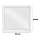 42 Inch Wall Mirror Molded Sleek Wood Frame White By Casagear Home BM275060