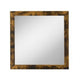 35 Inch Wood Rectangular Mirror, Portrait, Rustic Oak Brown